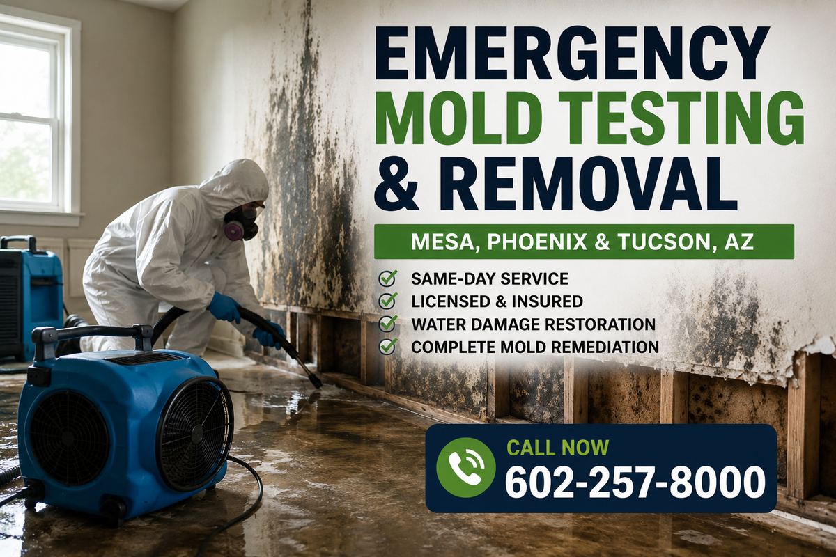 Water Damage & Mold Remediation Mesa AZ | Emergency Restoration Services | Call 602-257-8000
