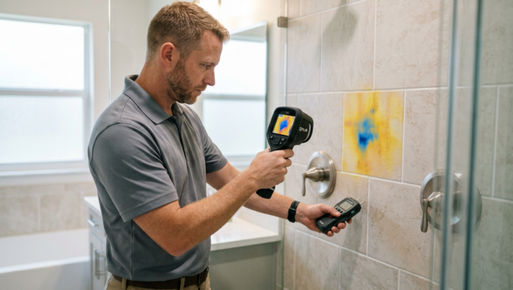 Can Thermal Imaging Find Moisture Behind Bathroom Tile? A Plantation Mold Inspection Guide