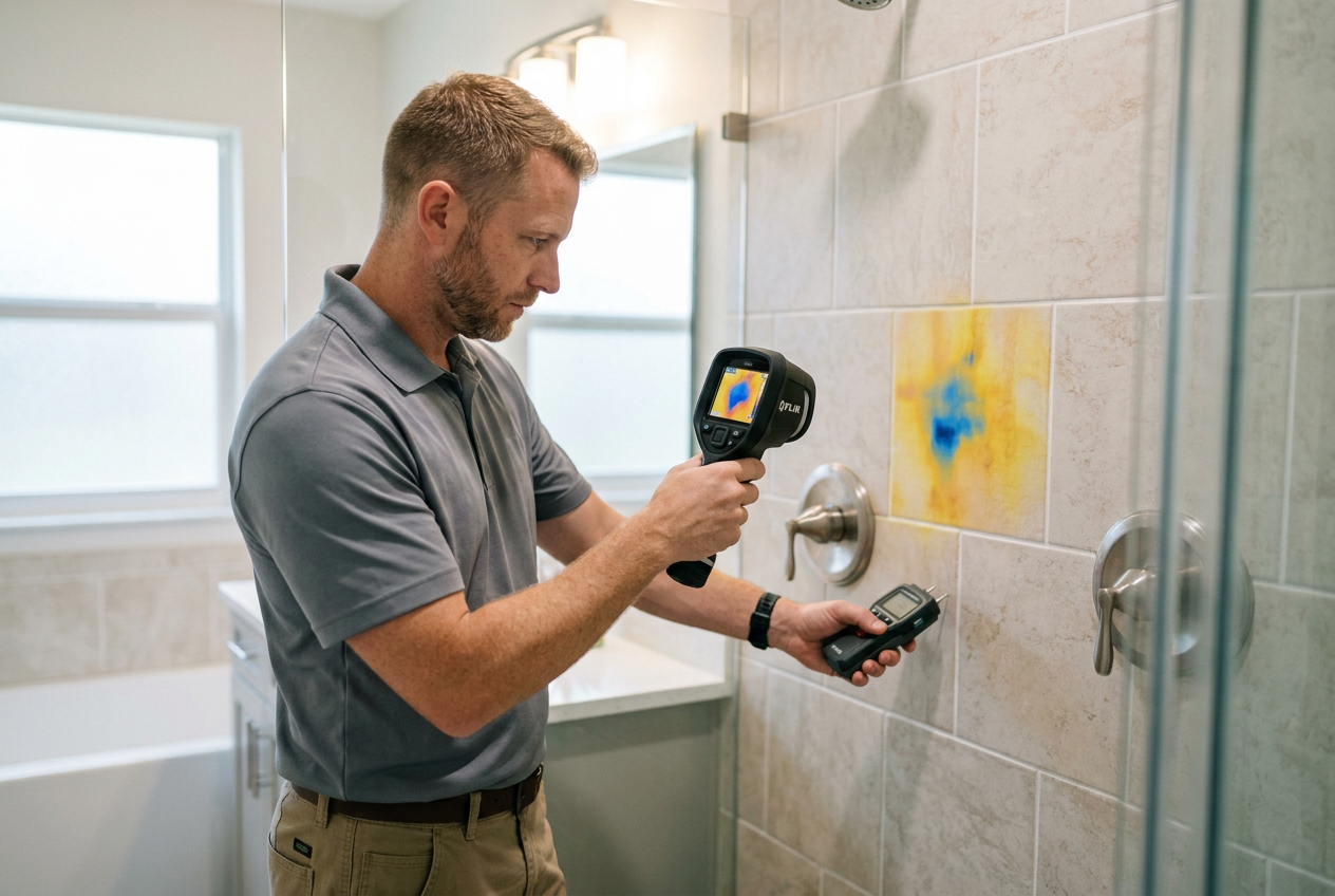 Can Thermal Imaging Find Moisture Behind Bathroom Tile? A Plantation Mold Inspection Guide